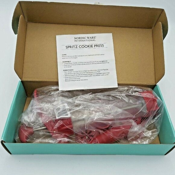 Nordic Ware DELUXE SPRITZ Cookie Press 8-inch 12 Decorative Discs w/Manual & Box - Picture 3 of 8